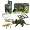 Dino Explorers: AR Dinosaur XL & Brick Combo - Triceratops - 10" Articulated Sound Toy Figure & Paleontology Dig Kit, Augmented Reality Set, Kids 3+